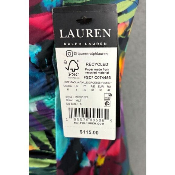 Ralph Lauren JUNGLE PARADISE High-Neck Halter Tankini Swim Top Floral US 6 NWT's - Picture 7 of 8